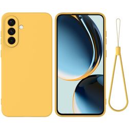 Mobigear Rubber Touch Coque Samsung Galaxy S26 Plus Coque arrière en Silicone - Jaune