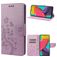 Mobigear Flowers Housse Samsung Galaxy M53 Etui Porte-Monnaie - Violet