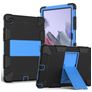 Mobigear ShieldStand Coque Samsung Galaxy Tab A8 10.5 (2021) Coque arrière en Plastique rigide,Silicone + Support Amovible - Noir / Bleu