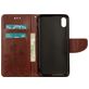 Mobigear Flowers Housse iPhone XR Etui Porte-Monnaie - Marron