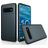 Mobigear Card Coque Samsung Galaxy S10 Coque arrière Rigide Anti-Chocs avec Porte-Cartes - Bleu Marin