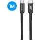 Mobigear Essentials - Double USB / USB-C Chargeur voiture USB-C 1 mètre Power Delivery 48W - Noir