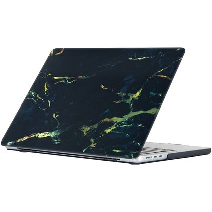 Mobigear Marble MacBook Air 15 Pouces (2023-2026) Coque - Noir / Marron - Model A2941 / A3114 / A3241 / A3448