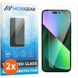 Mobigear iPhone 14 Verre trempé Protection d'écran - Compatible Coque (Lot de 2)