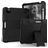 Mobigear ShieldStand Coque iPad Air 5 (2022) Coque arrière en Plastique rigide,Silicone + Porte-crayon + Support Amovible - Noir