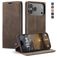 CaseMe 013 Housse iPhone 17 Pro Etui Porte-Monnaie - Coffee
