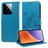 Mobigear Flowers Housse Xiaomi 15 Etui Porte-Monnaie - Bleu