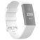 Mobigear Cross Bracelet Silicone Fitbit Charge 3 Fermeture boucle ardillon - Blanc