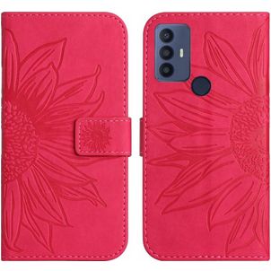 Mobigear Sunflower Housse TCL 30 SE Etui Porte-Monnaie - Magenta