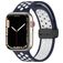 Mobigear Sport Plus Mag Bracelet Silicone Apple Watch Fermeture magnétique - 49/46/45/44 mm - Noir / Bleu Marin