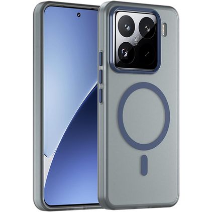 Mobigear Shockproof Xiaomi 15 Pro MagSafe Plastique rigide Coque arrière - Bleu foncé