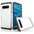 Mobigear Card Coque Samsung Galaxy S10 Coque arrière Rigide Anti-Chocs avec Porte-Cartes - Blanc