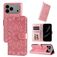 Mobigear Sunflower iPhone 18 Pro Max Étui Portefeuille - Rose