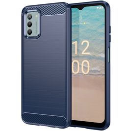 Mobigear Brushed Slim Coque Nokia G42 Coque arrière en TPU Souple - Bleu