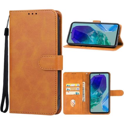 Mobigear Wallet Samsung Galaxy M55 Étui Portefeuille - Marron