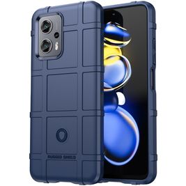 Mobigear Rugged Shield Coque POCO X4 GT Coque arrière en TPU Souple Anti-Chocs - Bleu
