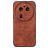 Mobigear Fabric Coque OPPO Find X6 Pro Coque arrière Rigide - Marron