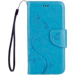 Mobigear Flowers Samsung Galaxy A5 (2017) Étui Portefeuille - Turquoise