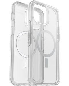OtterBox Symmetry Plus Coque Transparente iPhone 13 Pro Max MagSafe Coque arrière Rigide Anti-Chocs - Transparent