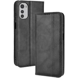 Mobigear Sensation Housse Motorola Moto E32s Etui Porte-Monnaie - Noir
