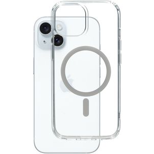 Mobiparts Hardcover Coque Transparente iPhone 15 MagSafe Coque arrière Rigide - Transparent