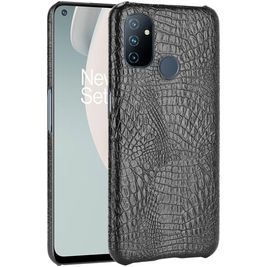 Mobigear Croco Coque OnePlus Nord N100 Coque arrière Rigide - Noir