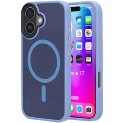 Mobiparts Hardcover Coque iPhone 17 MagSafe Coque arrière Rigide - Satin Light Blue