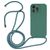 Mobigear Lanyard iPhone 15 Pro Coque avec cordon en Silicone - Vert