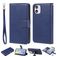 Mobigear Wallet iPhone 12 Mini Coque Étui 2en1 avec coque amovible Portefeuille - Bleu
