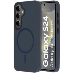 Mobiparts Hardcover Coque Samsung Galaxy S24 MagSafe Coque arrière Rigide - Satin Blue