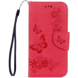 Mobigear Butterfly Housse Samsung Galaxy S8 Etui Porte-Monnaie - Rouge