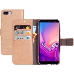 Mobiparts Saffiano Wallet Housse Samsung Galaxy J6 (2018) Etui Porte-Monnaie - Copper