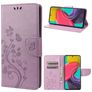 Mobigear Flowers Housse Samsung Galaxy M53 Etui Porte-Monnaie - Violet