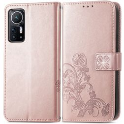 Mobigear Clover Housse Xiaomi 12 Etui Porte-Monnaie - Rose doré