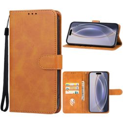 Mobigear Wallet Housse iPhone 16 Pro Max Etui Porte-Monnaie - Marron