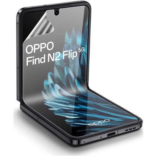 Mobigear OPPO Find N2 Flip Verre trempé Protection d'écran - Compatible Coque - Noir