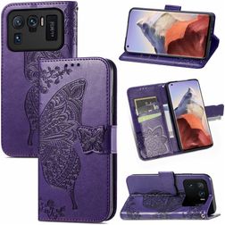 Mobigear Butterfly Xiaomi Mi 11 Ultra Étui Portefeuille - Violet