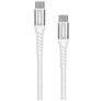 Mobiparts Woven Cable - Câble USB-C vers USB-C 1.5 mètres - Blanc