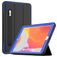 Mobigear Tri-Fold Folio Coque iPad 8 (2020) Etui en Plastique rigide,TPU + Porte-crayon - Noir / Bleu