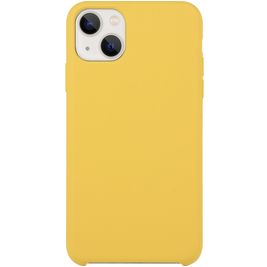 Mobigear Rubber Touch Coque iPhone 15 Plus Coque arrière en Silicone - Jaune