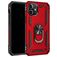 Mobigear Armor Ring Coque iPhone 12 Mini Coque arrière Rigide Anti-Chocs avec Anneau-Support - Rouge