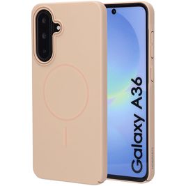 Mobiparts Slim Line Coque Samsung Galaxy A36 MagSafe Coque arrière Rigide - Dune Sand