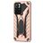 Mobigear Armor Stand Coque POCO M4 Pro 5G Coque arrière Rigide Anti-Chocs avec Support Amovible - Rose doré