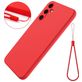 Mobigear Colors Coque Samsung Galaxy M55 Coque arrière en Silicone - Rouge
