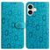 Mobigear Flowers Housse iPhone 17 Etui Porte-Monnaie - Bleu