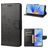 Mobigear Flowers Housse OPPO A17 Etui Porte-Monnaie - Noir