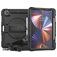 Mobigear SureGrip Xtreme Coque iPad Pro 12.9 Pouces (2022) Coque arrière en Plastique rigide,Silicone + Porte-crayon + Bandoulière + Support Amovible - Noir