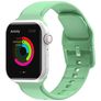 Mobigear Dashed Bracelet Silicone Apple Watch Fermeture boucle ardillon - 42/41/40/38 mm - Vert pastel