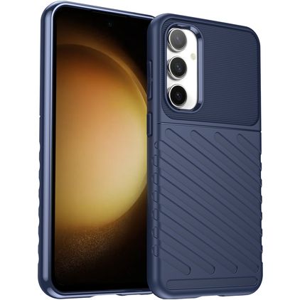 Mobigear Groove Coque Samsung Galaxy S23 FE Coque arrière en TPU Souple - Bleu