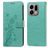 Mobigear Flowers Housse OPPO Find X9 Etui Porte-Monnaie - Vert